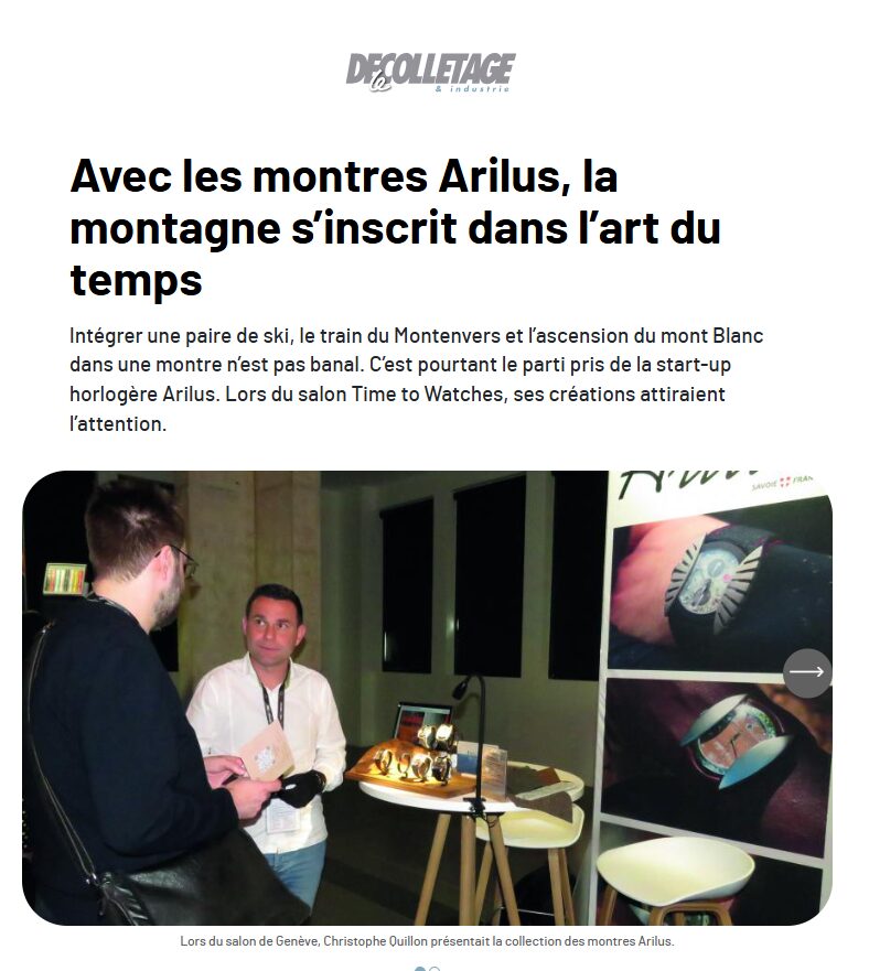 Arilus dans Décolletage et Industrie numéro 297 du 25 mai 2024