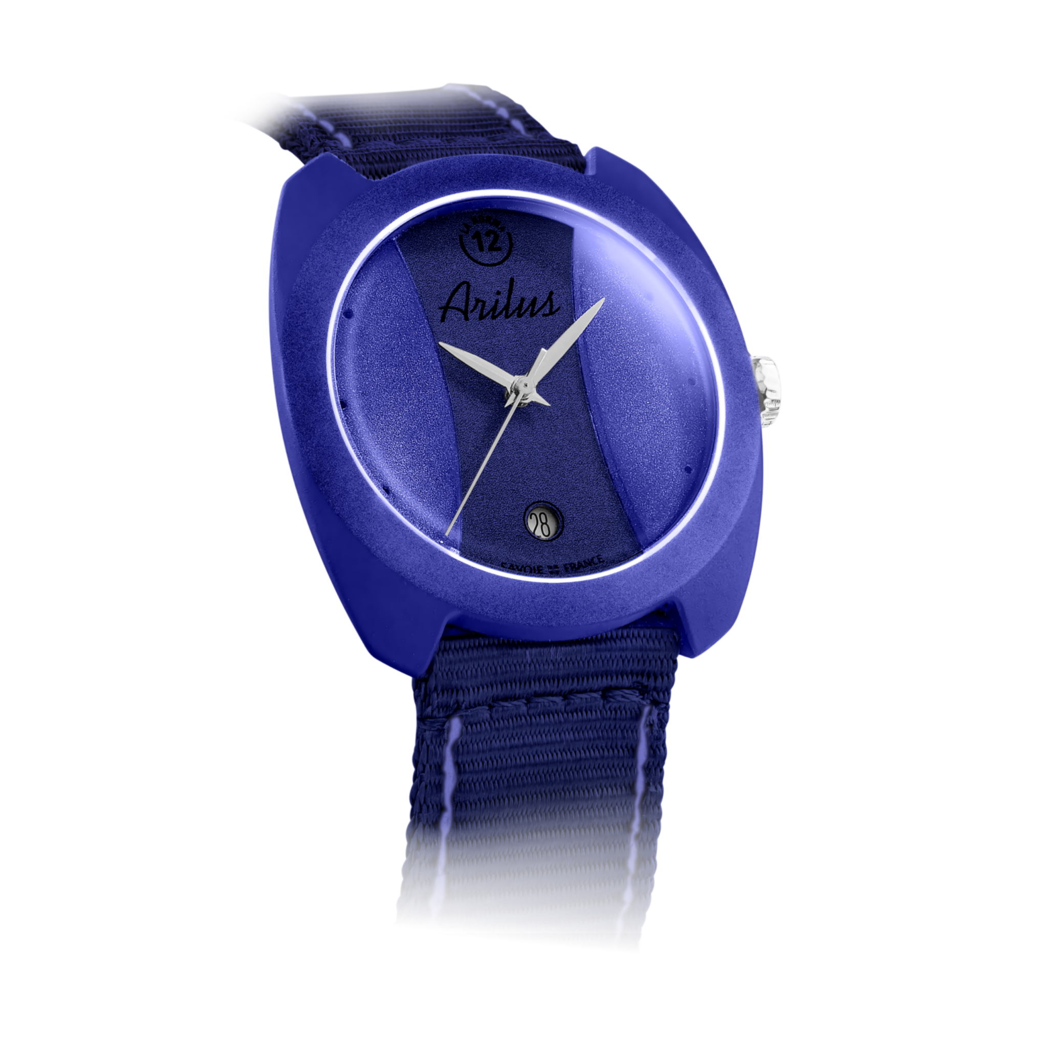 La Norma Bleu nuit, l'éclat des lacs de montagne - beauty - carrure en aluminium microbillé anodisé - mouvement quartz suisse- montre fabriquée en France